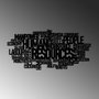 Wallity Human Resources Escultura de Pared de Metal Negra